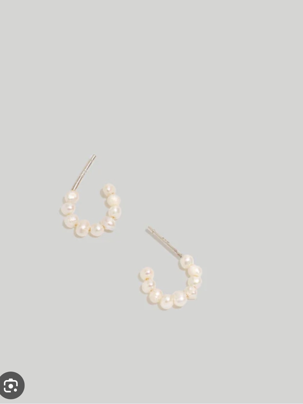 Tiny freshwater pearl biggie earrings